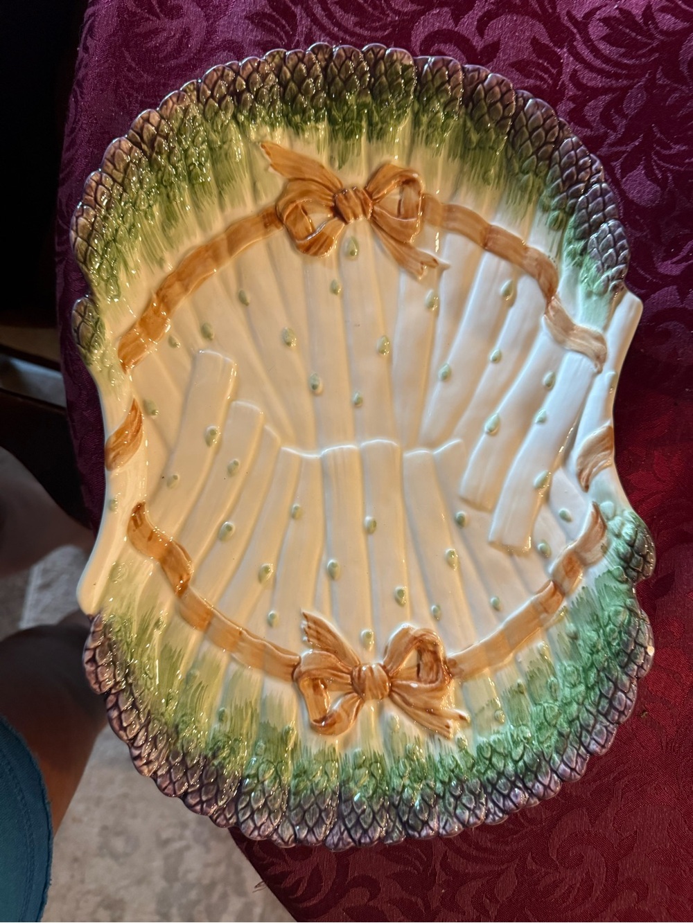 The Cultivated Garden by Shafford plate and cup set - Stunning Asparagus set. - Picture 4 of 5